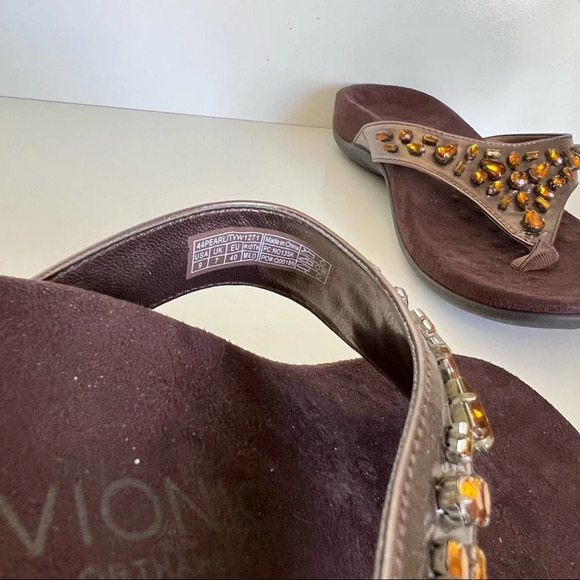 COPY - Vionic Pearl Jeweled Bronze Sandals - Picture 11 of 11